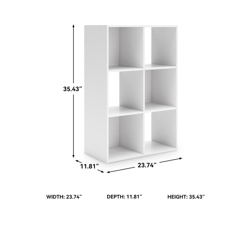 Signature Design by Ashley Onita White 6 Cube Organizer - 24" W x 12" D x 35" H