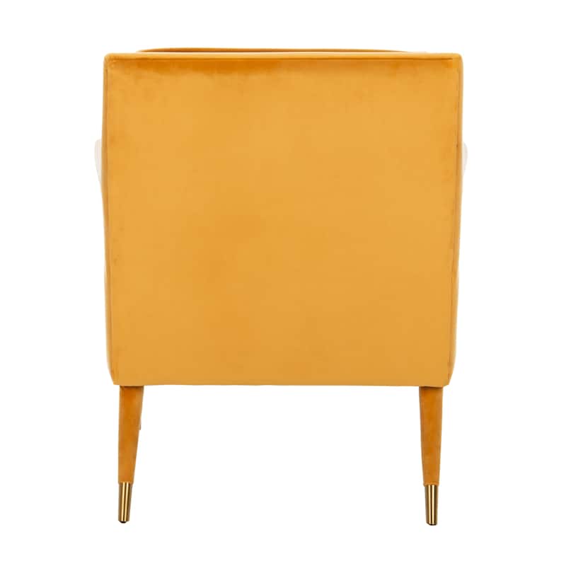 SAFAVIEH Amber Tufted Velvet Accent Chair - 30.3" x 34.1" x 33.9" - 30Wx34Dx34H