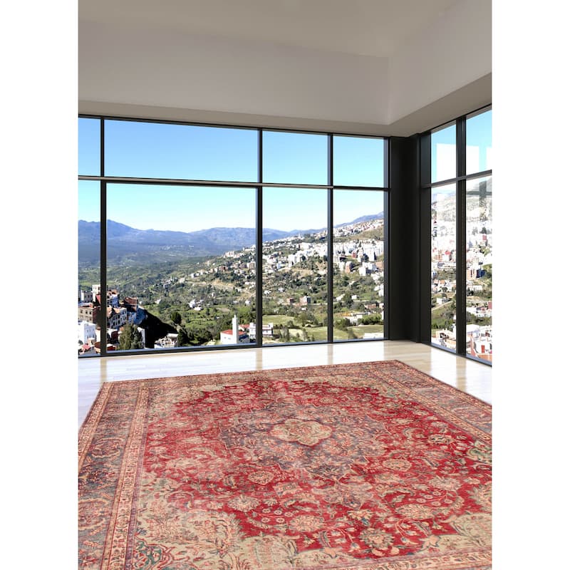 ECARPETGALLERY Hand-knotted Antalya Vintage Red Wool Rug - 9'6 x 12'3