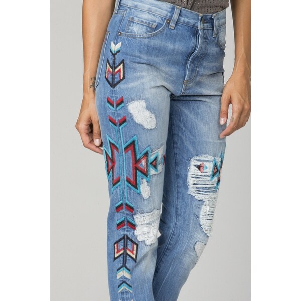 tribal boyfriend jeans