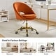 preview thumbnail 3 of 8, HULALA HOME Ramona Modern Velvet Height Adjustable 360 Swivel Task Chair with Metal Base