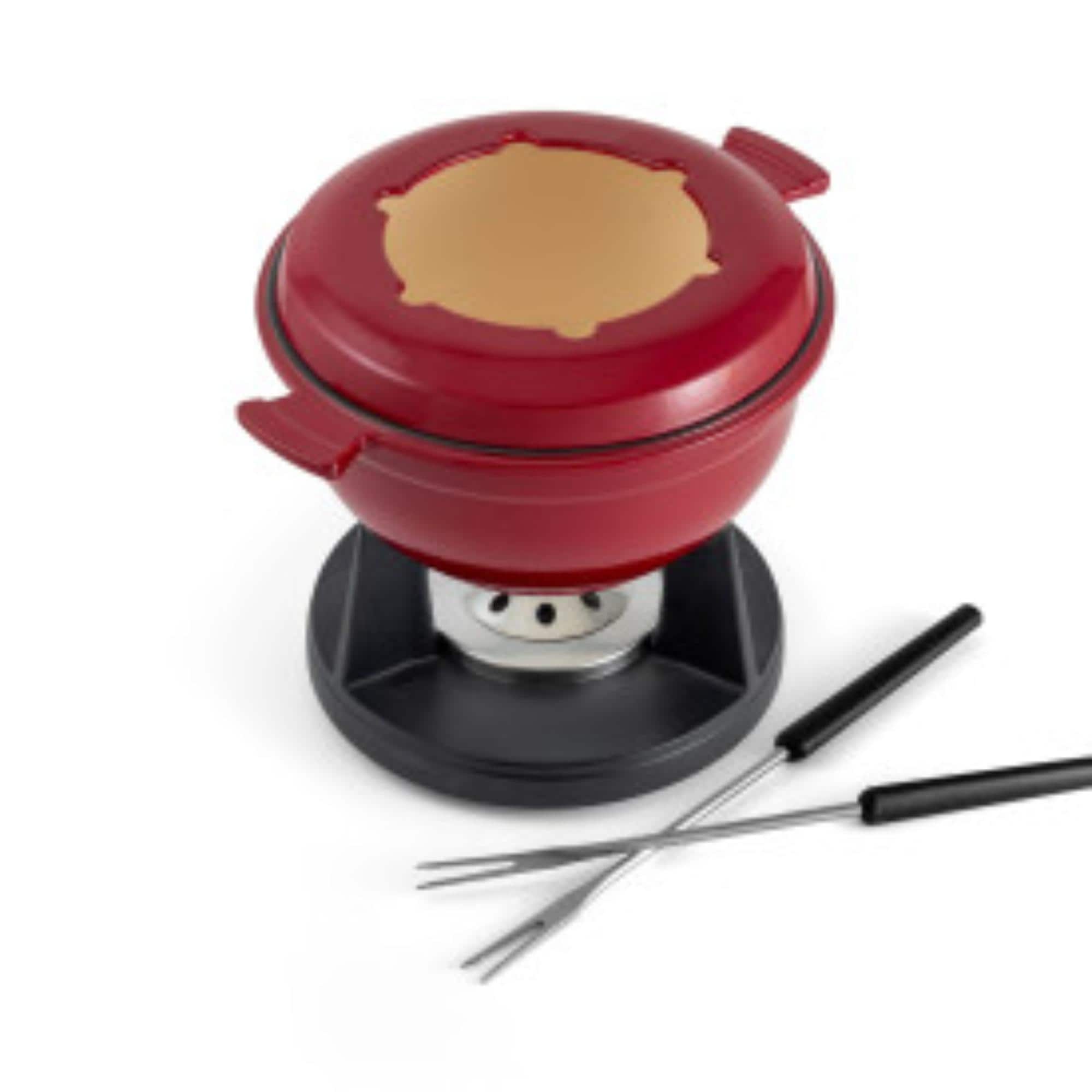Swissmar Lucerne Red 3-in-1 Cast Iron Fondue Set