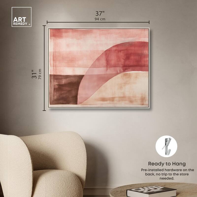 Faded Crimson Canvas by Art Remedy
