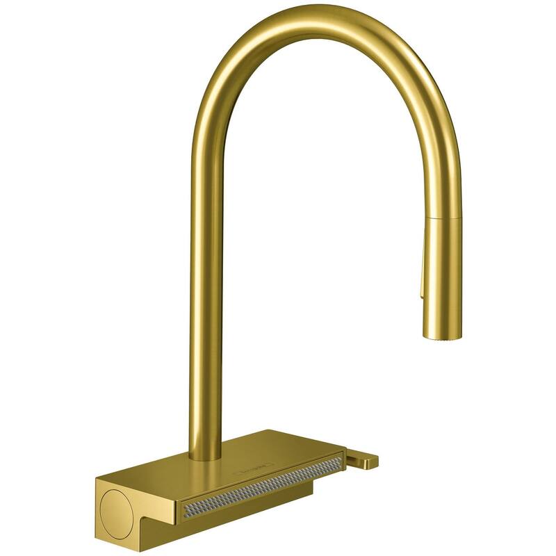 Hansgrohe Aquno Select 1.75 GPM Single Hole 3-Spray Pull Down Kitchen