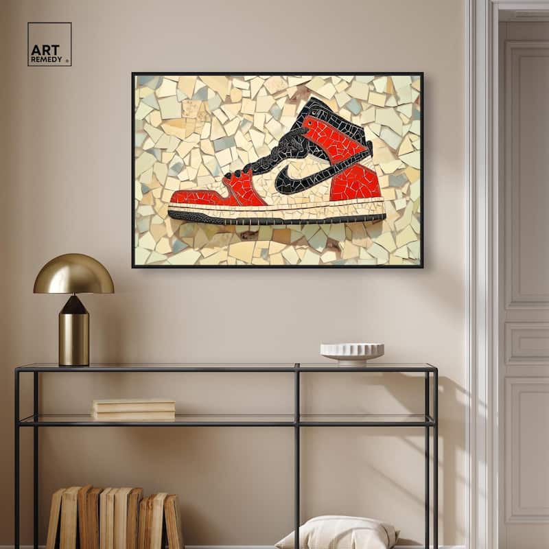 Mosaic Sneaker Canvas by Art Remedy