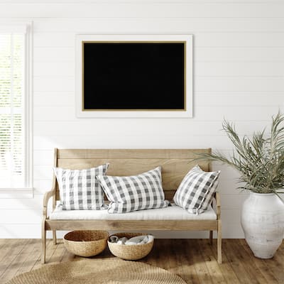 Eva Framed Black Corkboard Bulletin Board