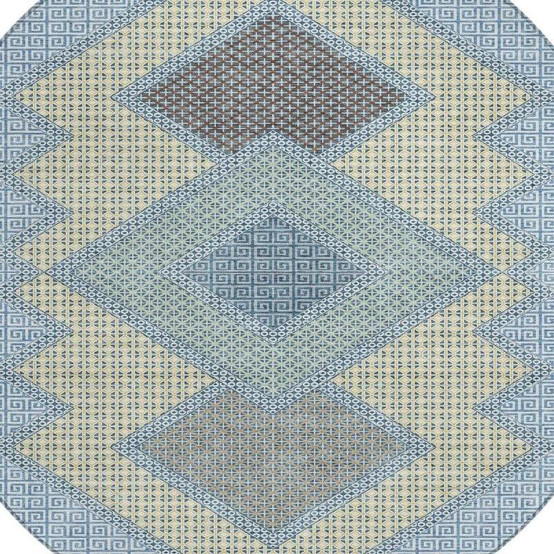 HomeRoots Geometric Transitional Rectangle Outdoor Rug