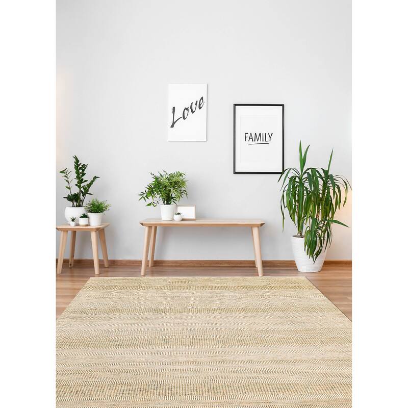 ECARPETGALLERY Hand-knotted Silk Shadow Olive Silk, Wool Rug - 7'10 x 9'10