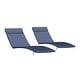 preview thumbnail 61 of 80, Salem Outdoor Cushion Set for Chaise Lounge - Cushions only (Set of 2) by Christopher Knight Home - 79.25"L x 27.50"W x 1.50"H