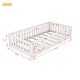 preview thumbnail 5 of 23, Twin Size Bed Floor Bed with Safety Guardrails and Door for Kids
