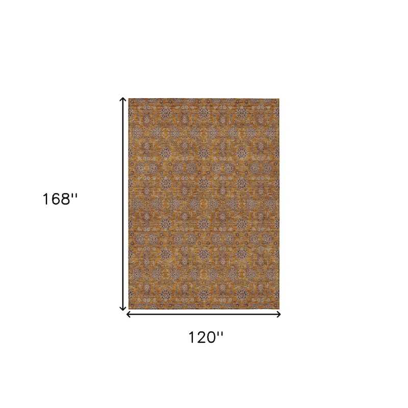 HomeRoots Floral Transitional Rectangle Outdoor Rug
