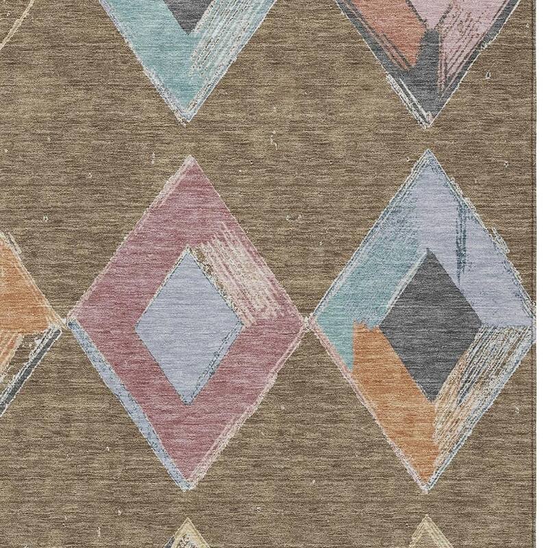 HomeRoots Geometric Transitional Rectangle Outdoor Rug