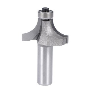 Uxcell 3/4" Round Over Router Bit - 1/4" Shank, Tungsten Steel, 2 Flutes For Woodworking