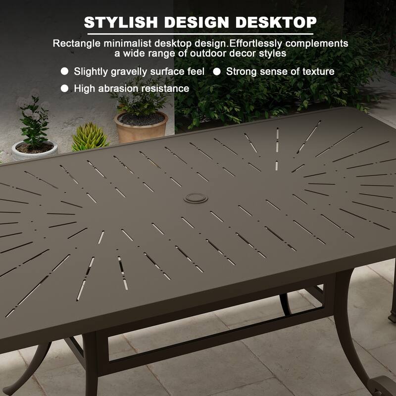 8 - Person Rectangular Outdoor Dining Set with Cushions