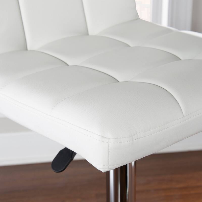 Roxie Faux Leather Adjustable Height Bar Stool