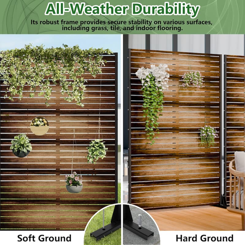 Outdoor Metal Privacy Screen Fence Panel