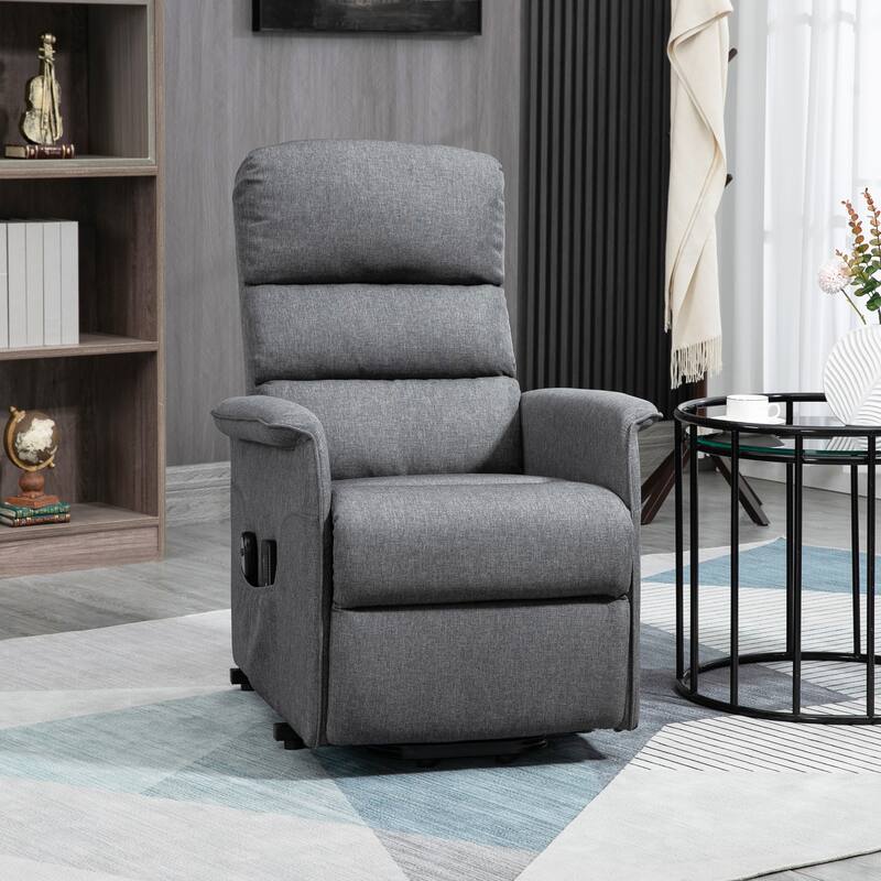 Power Lift Recliner Chair with Vibration Massage, Remote, Side Pockets, Adjustable Recline and Footrest