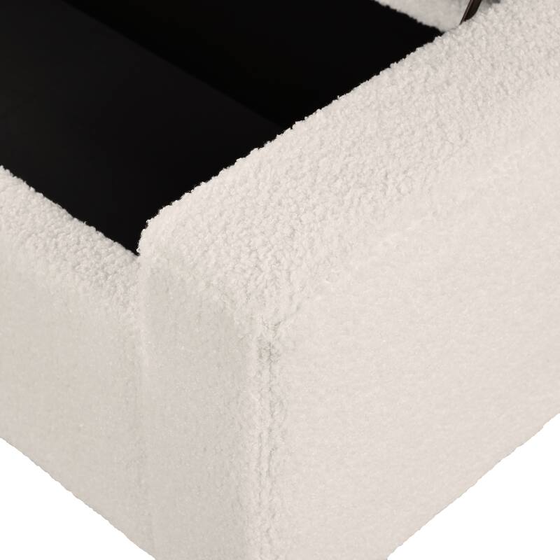 50" Storage Ottoman Bench with Hinged Lid for Living Room or Bedroom