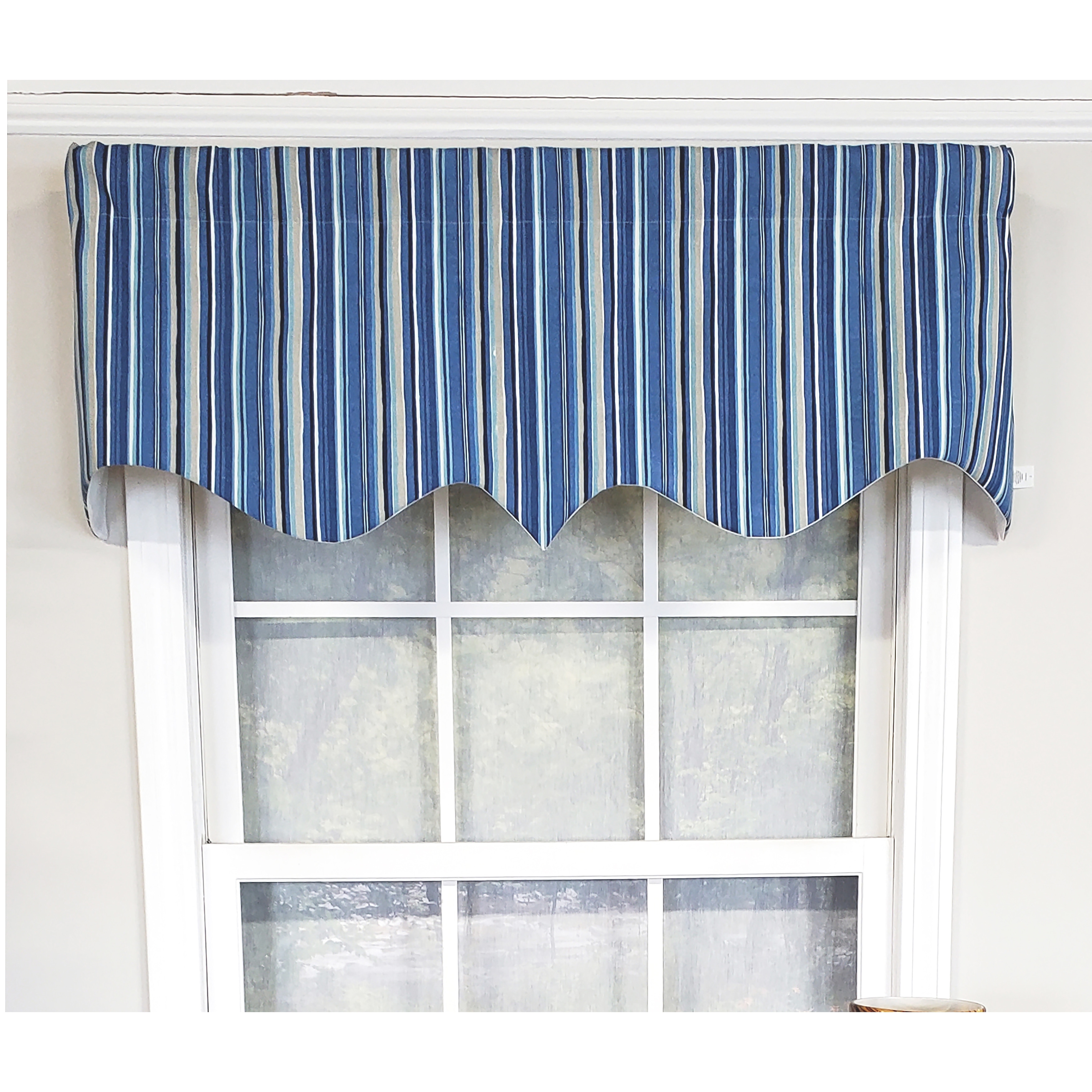 RLF Home Design Beach Stripe Regal Window Valance