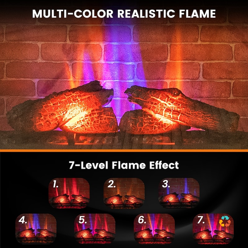 Costway 27'' Electric Fireplace Heater Freestanding 1400W Remote - See Details