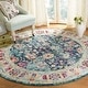 preview thumbnail 6 of 48, SAFAVIEH Savannah Wenda Boho Oriental Polyester Rug 7' Round - Navy/Blue - Round