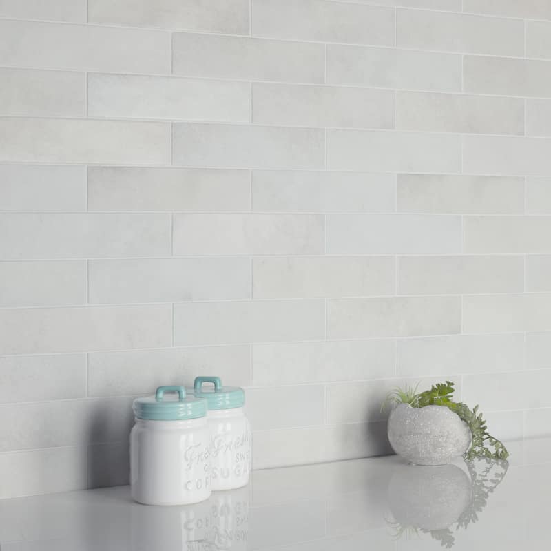Merola Tile Heritage Snow 2-3/8" x 9-5/8" Porcelain Floor and Wall Tile