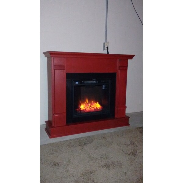 Shop Silverton Electric Fireplace Rustic Red By Real Flame Overstock 17178383