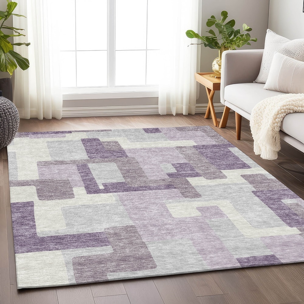 Premium Washable Super Soft Modern Geo Mayfield Rug