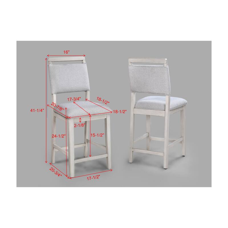 Contemporary Dining Chairs Set of 2 Light Gray Fabric Cushion Side Chairs Kitchen Dining Room Furniture Dark Finish