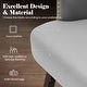 preview thumbnail 3 of 8, Bar Stools PU Leather / Linen Fabric Upholstered Solid Wood Swivel Barstool Set of 2/4