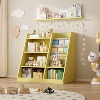 Toy Storage Organizer Cabinet Kids Bookshelf Children Bookcase Toddler Baby Sling Book Rack Shelf