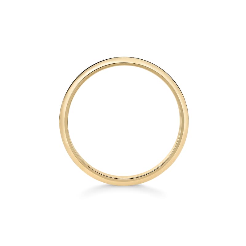 Clover Yellow Gold High-Polish Classic Wedding Band