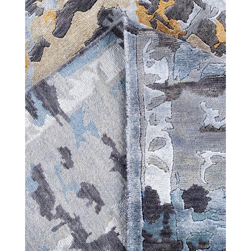 Modern One-of-a-Kind Hand-Knotted Area Rug, Gray - 8' 3" x 10' 0"