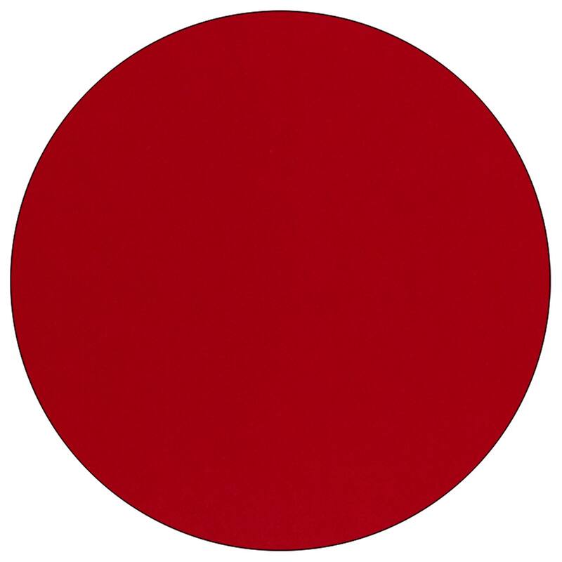 Mobile 60'' Round Thermal Laminate Activity Table - Adjustable Short Legs