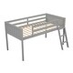 preview thumbnail 11 of 30, Twin Size Wooden Low Loft Bed With Ladder,Ladder Can Be Placed on the Left Or Right