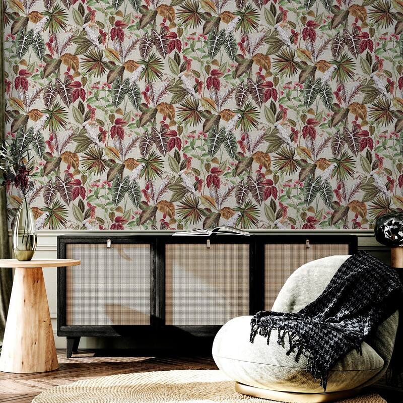 Arthouse Lorraine Neutral Tropical Wallpaper
