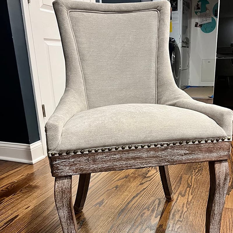 Ultra Side Dining Chair With Bronze nail head Set of 6