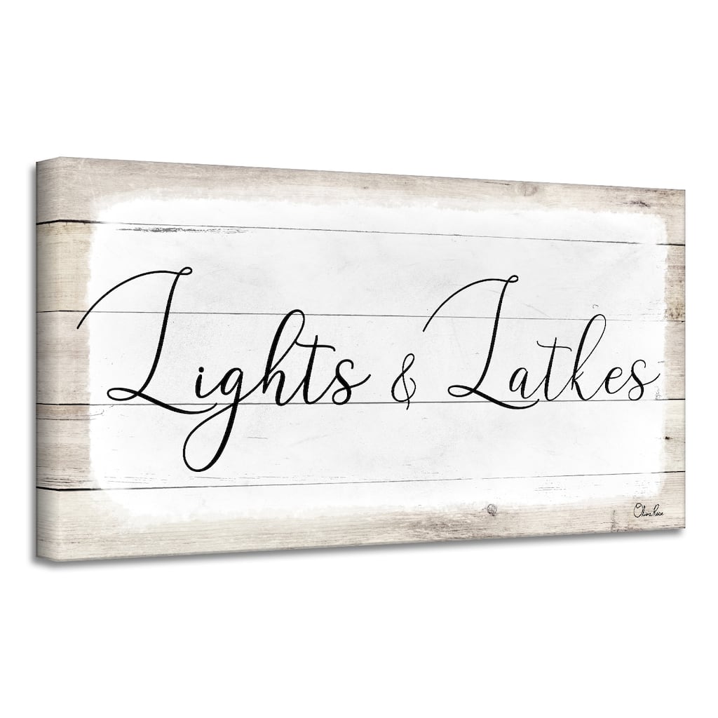 Ready2HangArt 'Lights & Latkes II' Hanukkah Canvas Wall Art by Olivia Rose