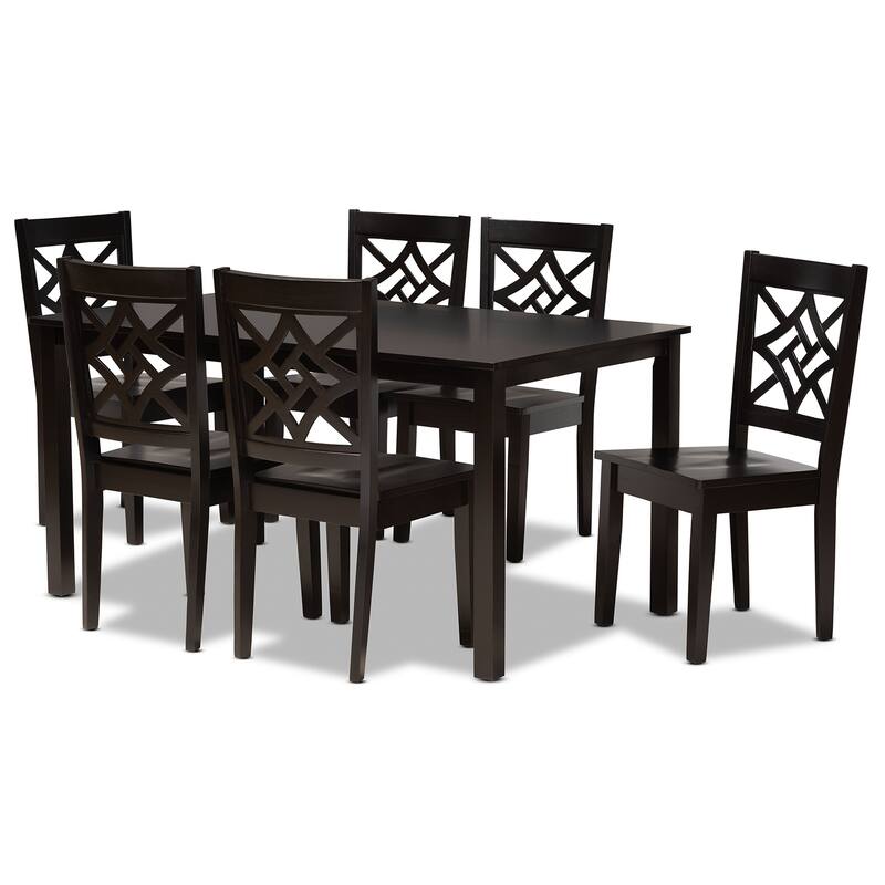 Nicolette Modern and Contemporary Transitional 7-PC Dining Set