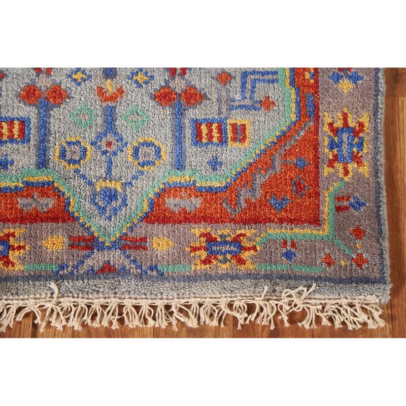 Geometric Kazak Oriental Area Rug Handmade Wool Carpet - 2'0"x 3'0"