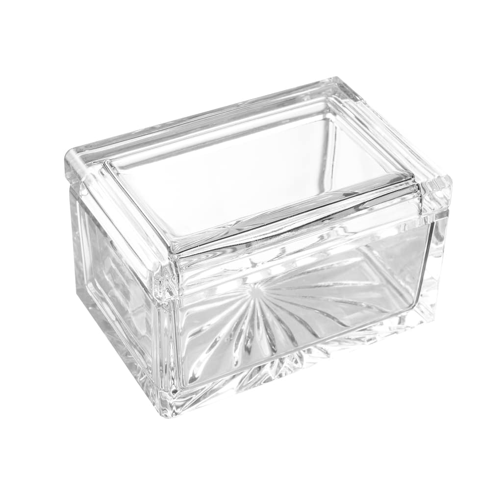 Crystal Box- Jewelry- Candy- Glass Box- 5" Long - 5" Long