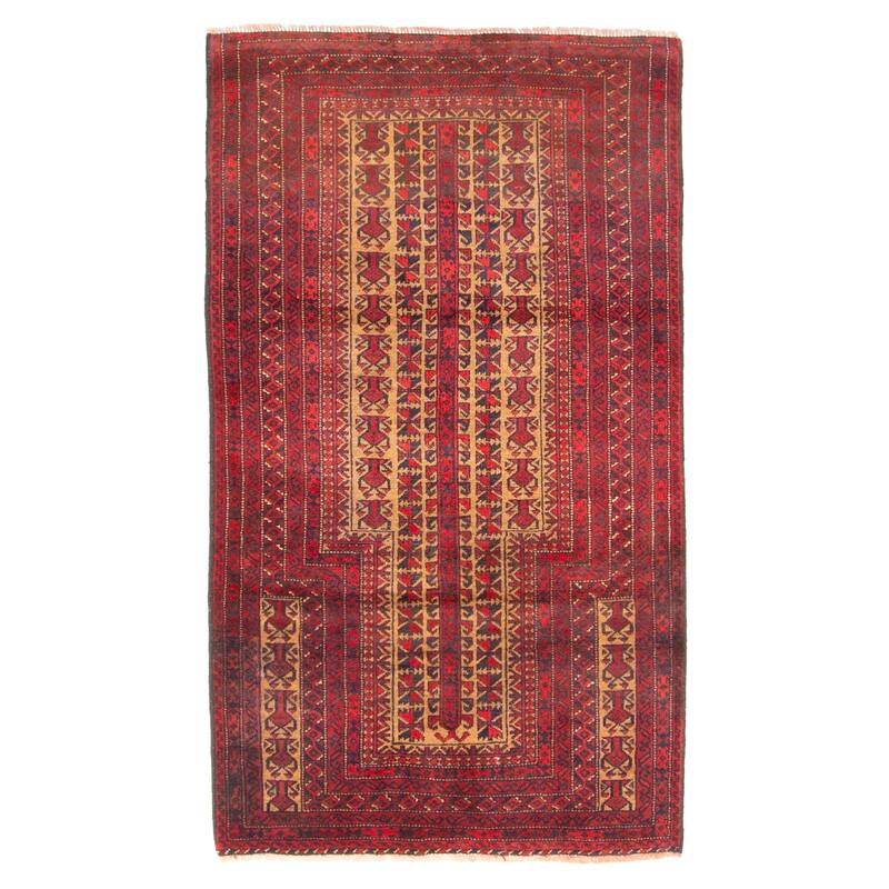 ECARPETGALLERY Hand-knotted Teimani Brown Wool Rug - 2'9 x 4'10