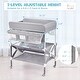 preview thumbnail 6 of 5, Foldable Diaper Change Table with Wheels, Adjustable Height