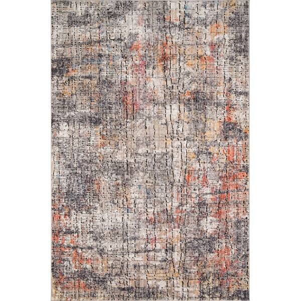 Shop Alexander Home Athens Abstract Modern Sunset Distresssed Area