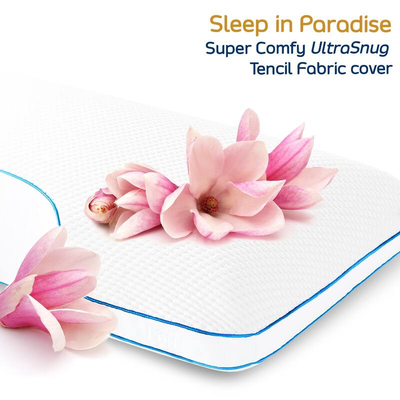 Nestl Tencel-Covered Reversible and Firm Molded Gel Memory Foam Pillow for Side Sleepers
