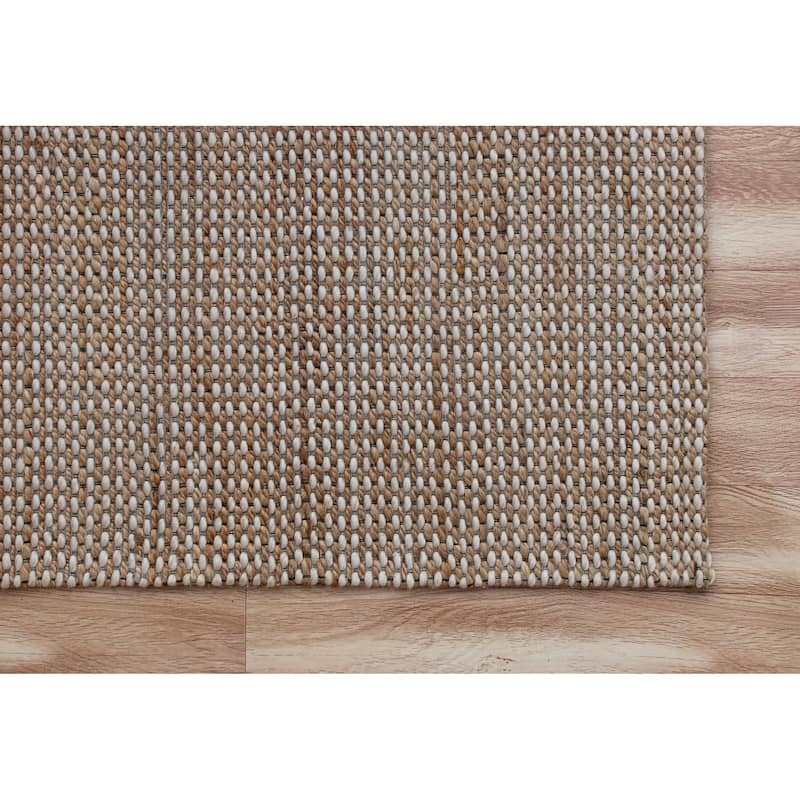 Sevita Farmhouse Jute and Wool Blend Indoor Area Rug