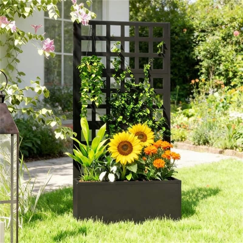 Elevated Garden Bed, Planting Box, Plant Rack, Black