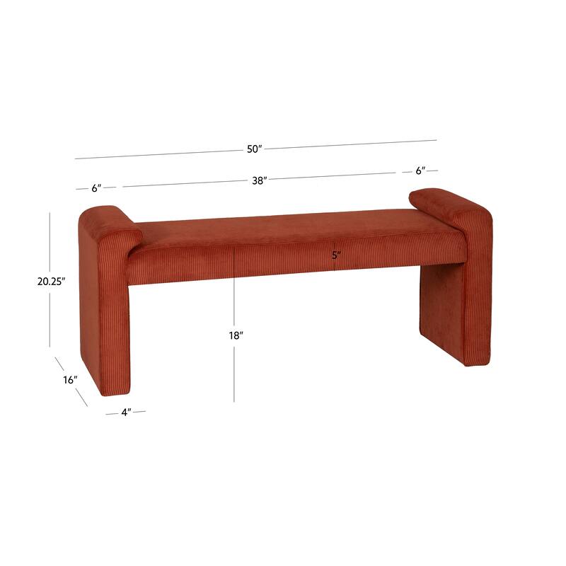 Linn Upholstered 50 Inch Bench