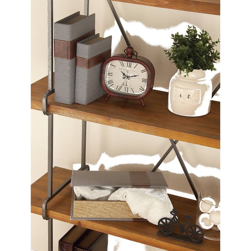 Burlap Leather Canvas Book Box Various Designs (Set of 3) - S/3 15", 12", 9"H - Grey - Burlap