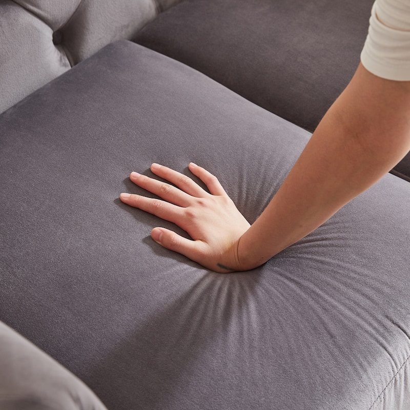 Velvet Loveseat Sofa Chesterfield Upholstered Couch with Tufted Design